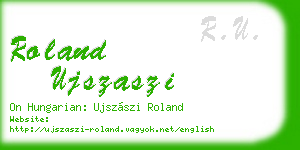 roland ujszaszi business card
